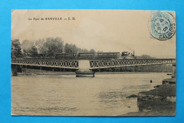 Ansichtskarte AK Ranville 1905 Brücke, Eisenbahn  Frankreich France 14 Calvados